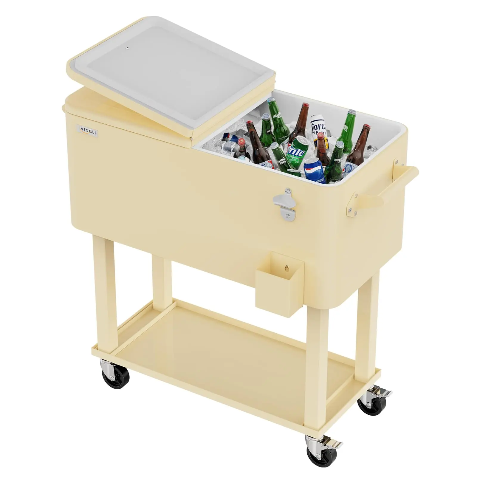 Rolling Patio Party Cooler Cart