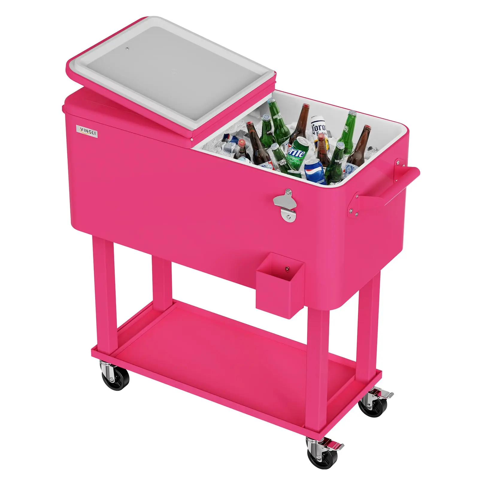Rolling Patio Party Cooler Cart