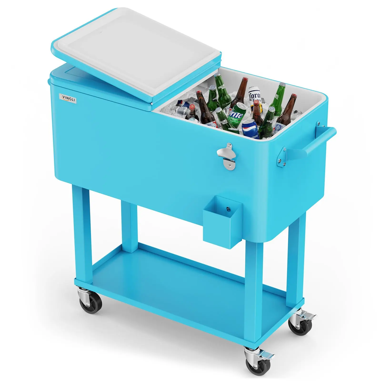 Rolling Patio Party Cooler Cart