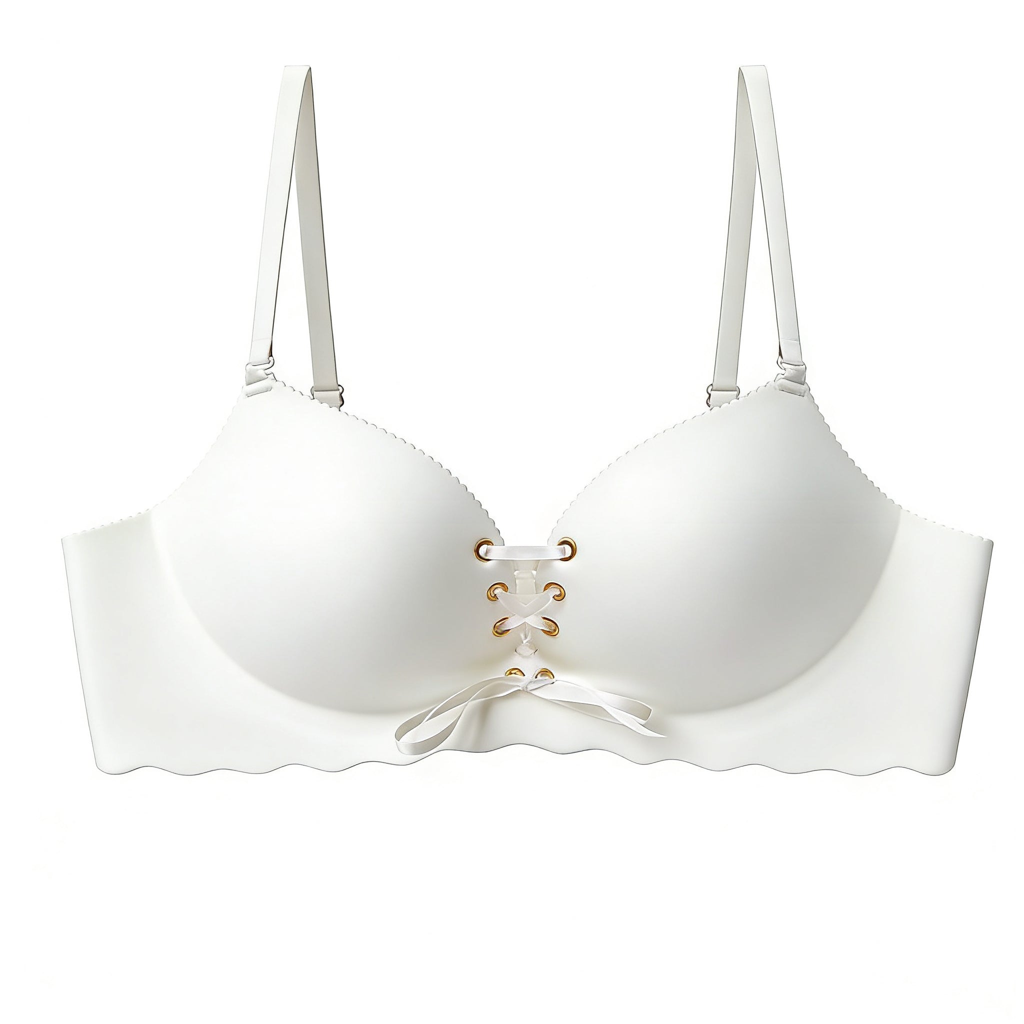 Drawstring Push Up Bra | Instant Cleavage & Anti-Sagging | Add 2 Cups Padded Wireless Strapless Bras Comfort Bra for A B C Cups Womenswear Minimalist Pink