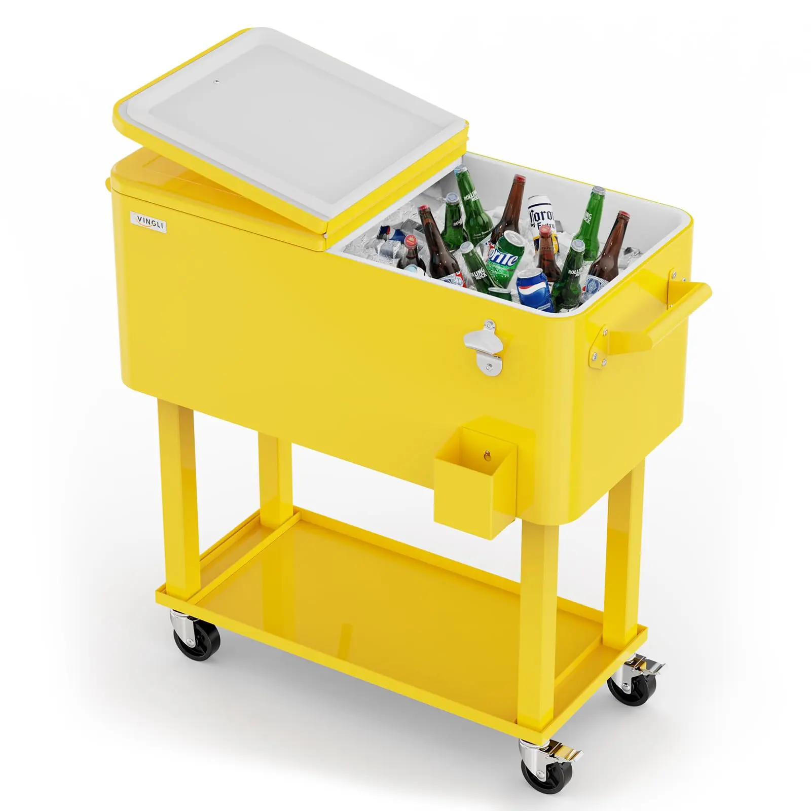 Rolling Patio Party Cooler Cart