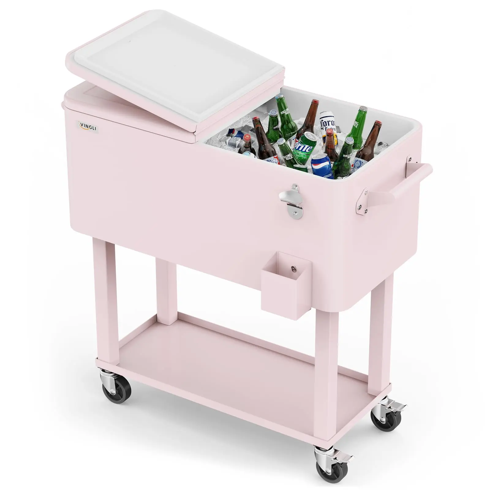 Rolling Patio Party Cooler Cart