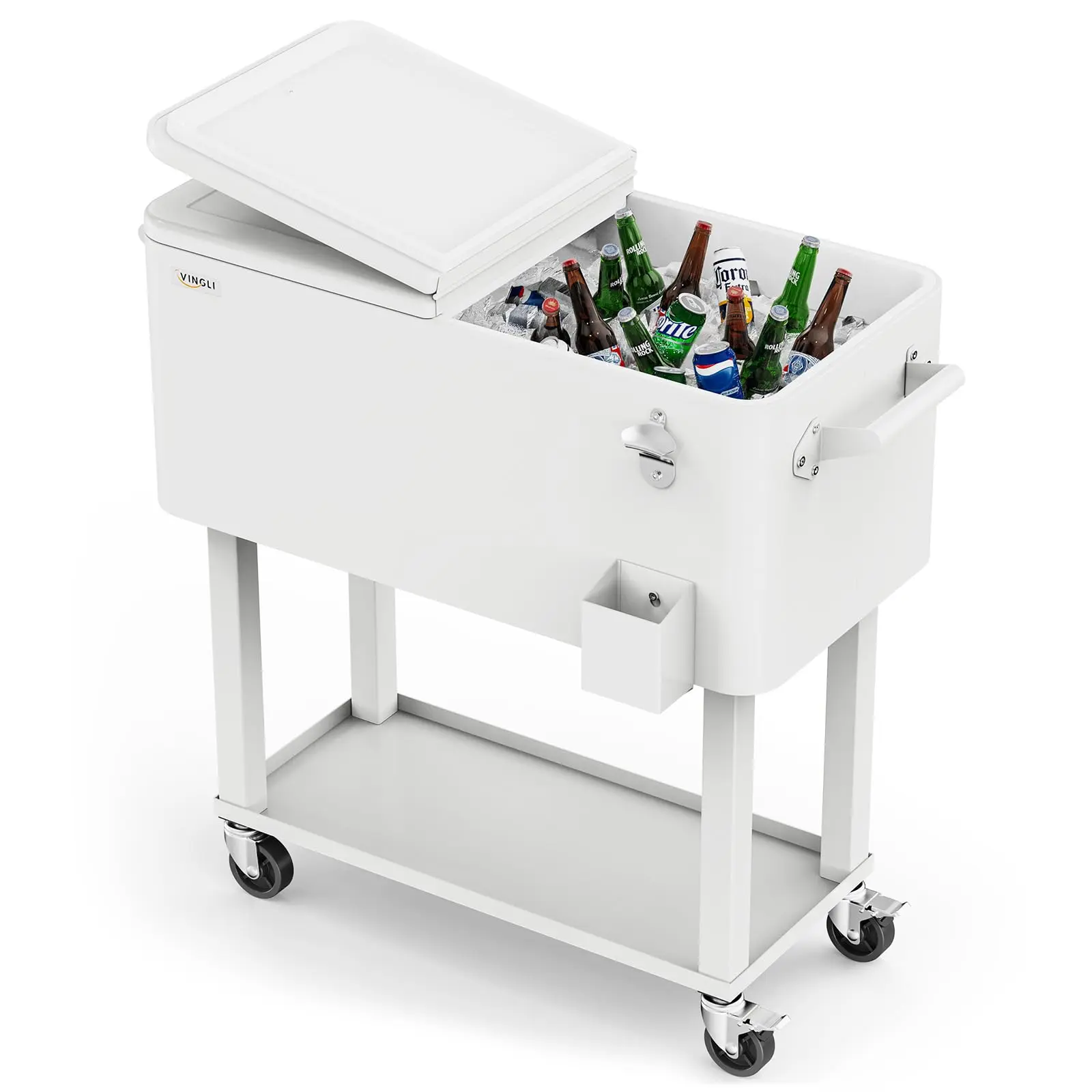 Rolling Patio Party Cooler Cart