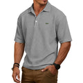 Men's Casual Waffle-Knit Polo T-Shirt