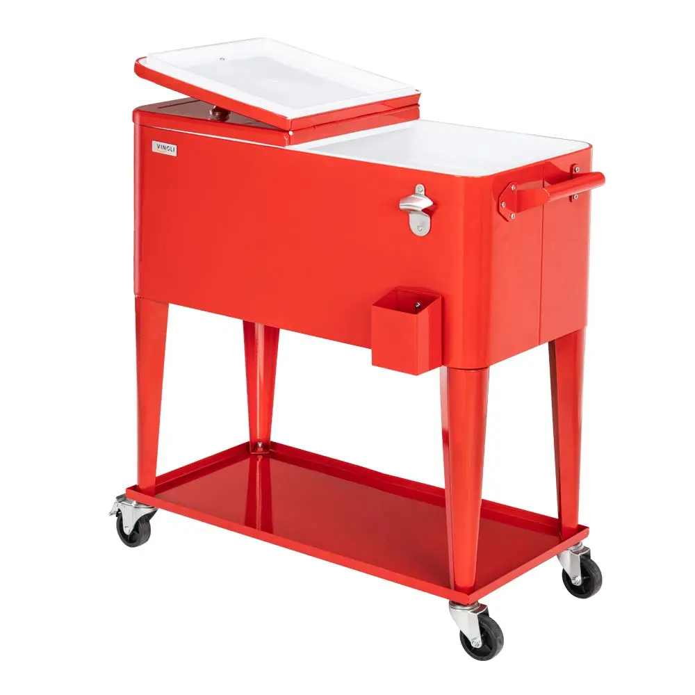 Rolling Patio Party Cooler Cart