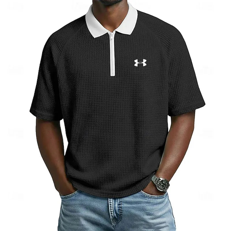 Men's Casual Sports Polo T-Shirt with Contrast Details