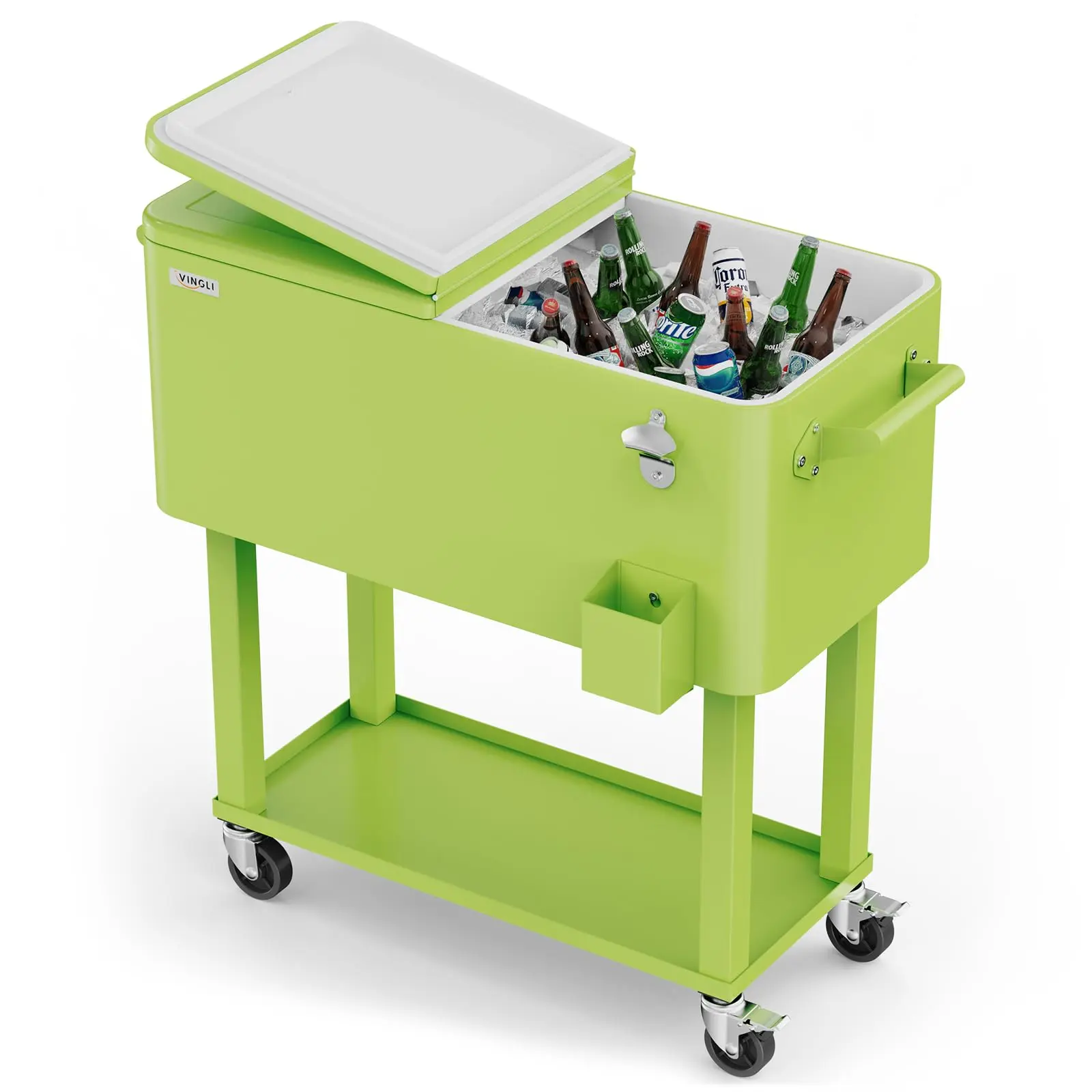Rolling Patio Party Cooler Cart