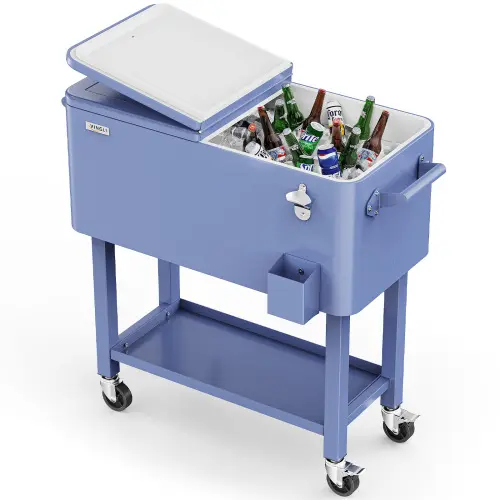 Rolling Patio Party Cooler Cart