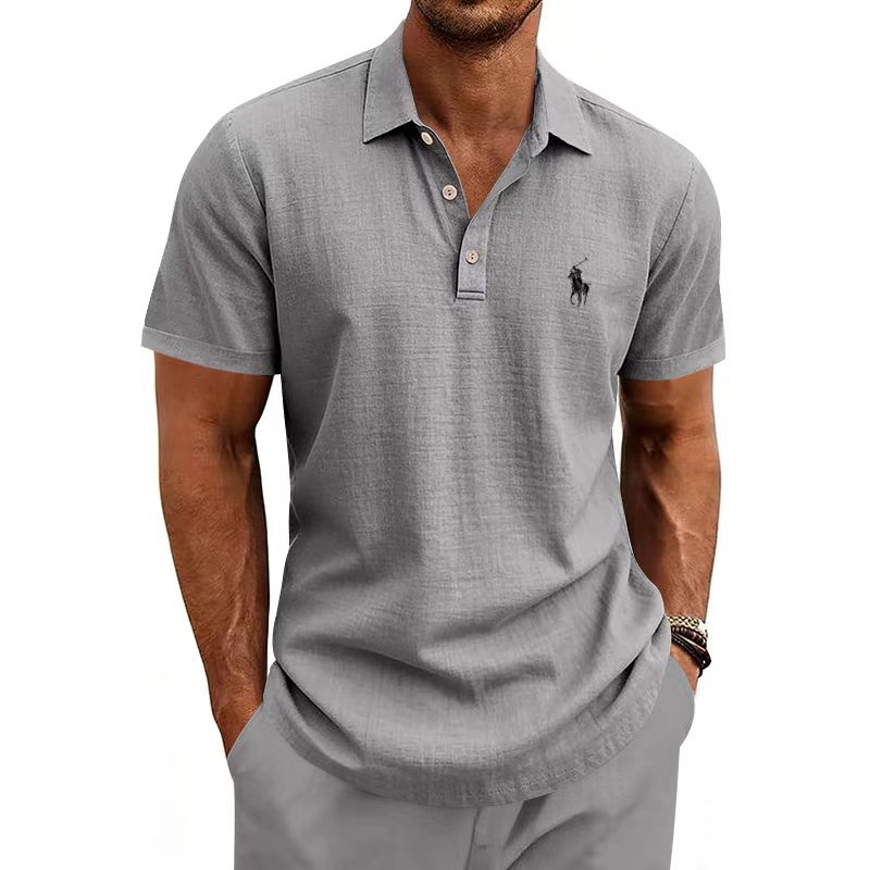BreezeLuxe Linen Polo