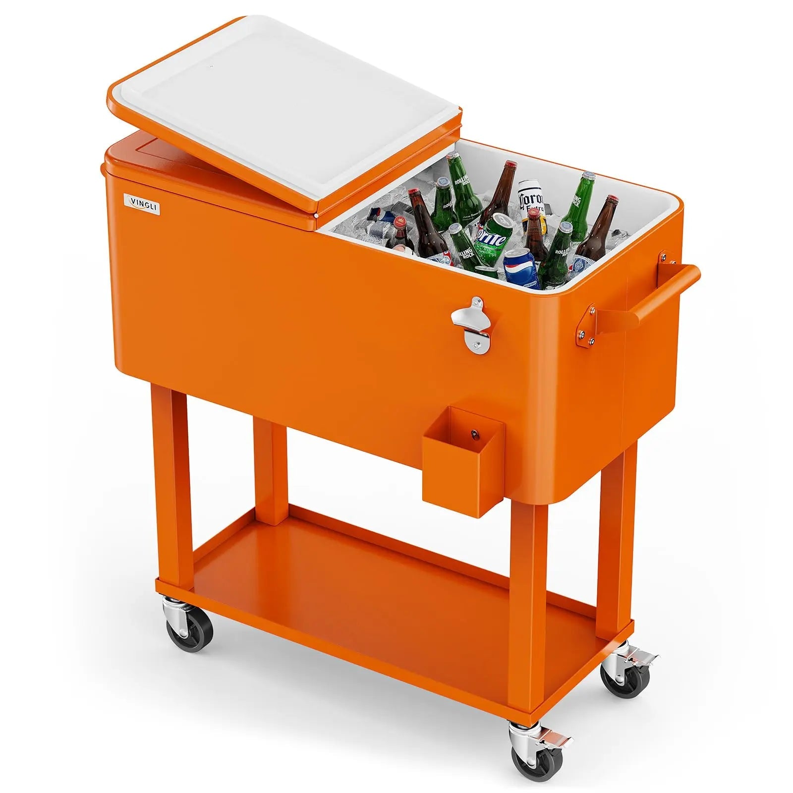 Rolling Patio Party Cooler Cart