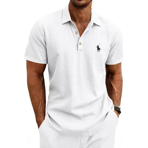 BreezeLuxe Linen Polo