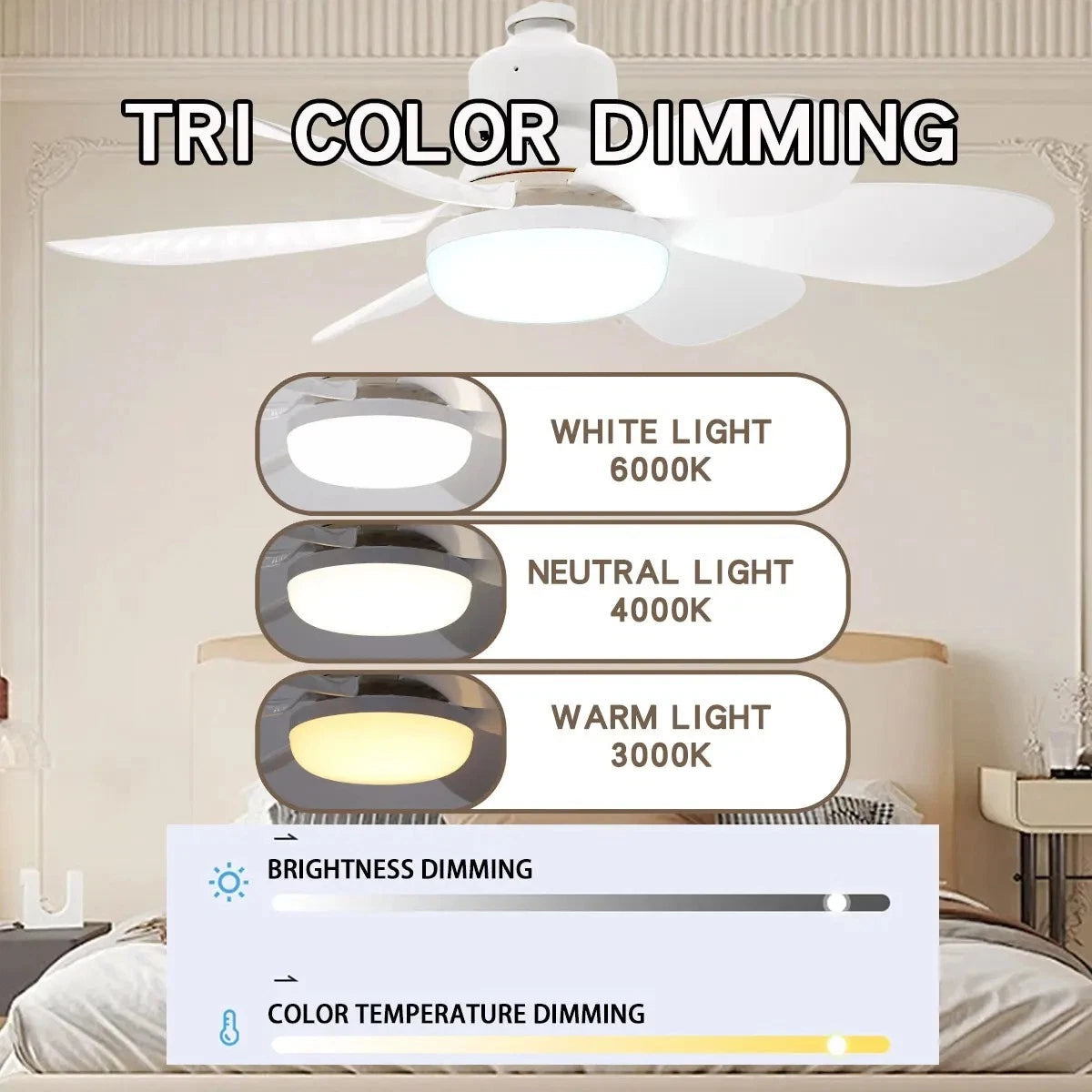 QuietGlow LED Ceiling Fan Light