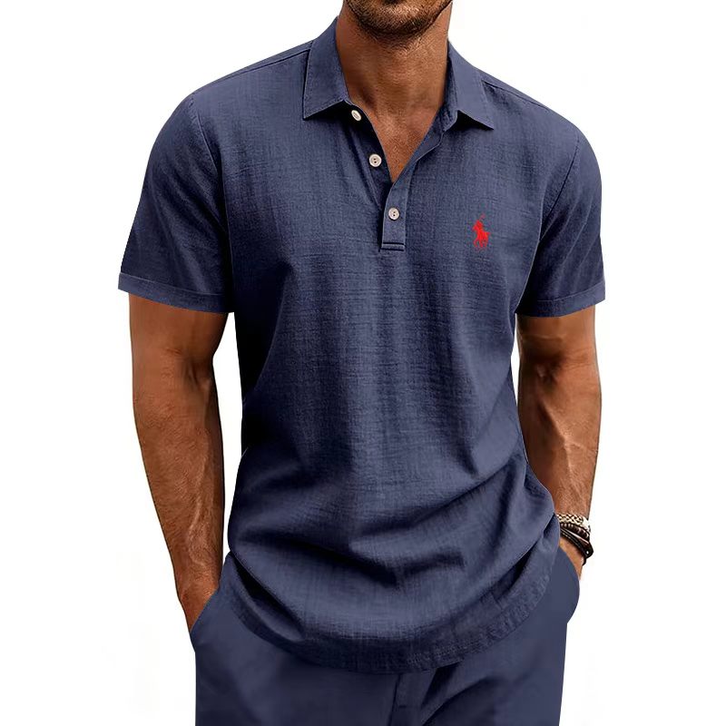 BreezeLuxe Linen Polo