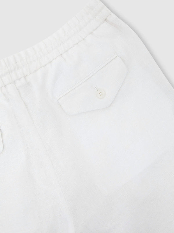 Linen Relaxed Drawstring Trousers